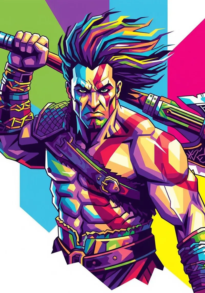 God Of War - WPAP art style (9) canvas by Hantamrata