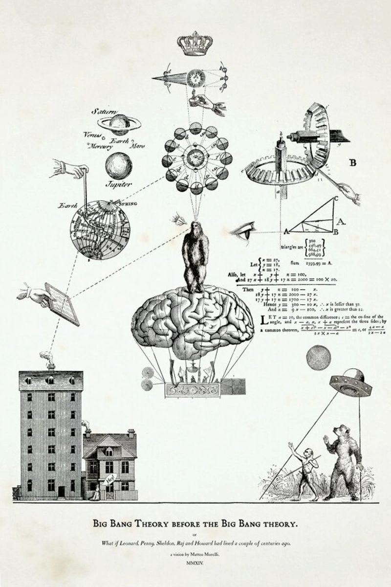 Big Bang Theory before the Bing Bang theory poster de Matteo Morelli