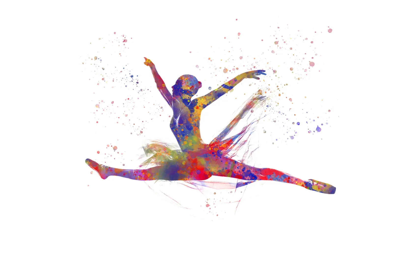 Ballerina in acquerello poster con telaio in alluminio da ⚽ Sports Pulse
