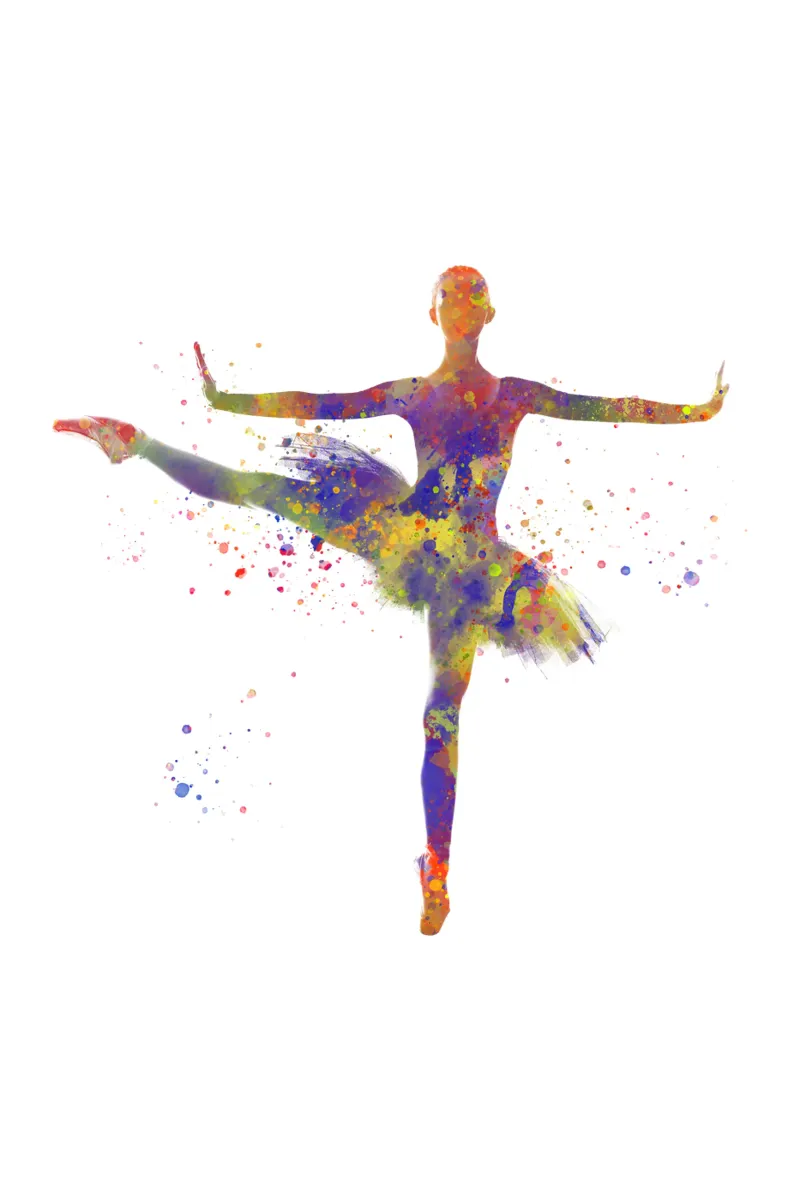 Ballerina di danza classica in acquerello poster con telaio in plastica da ⚽ Sports Pulse