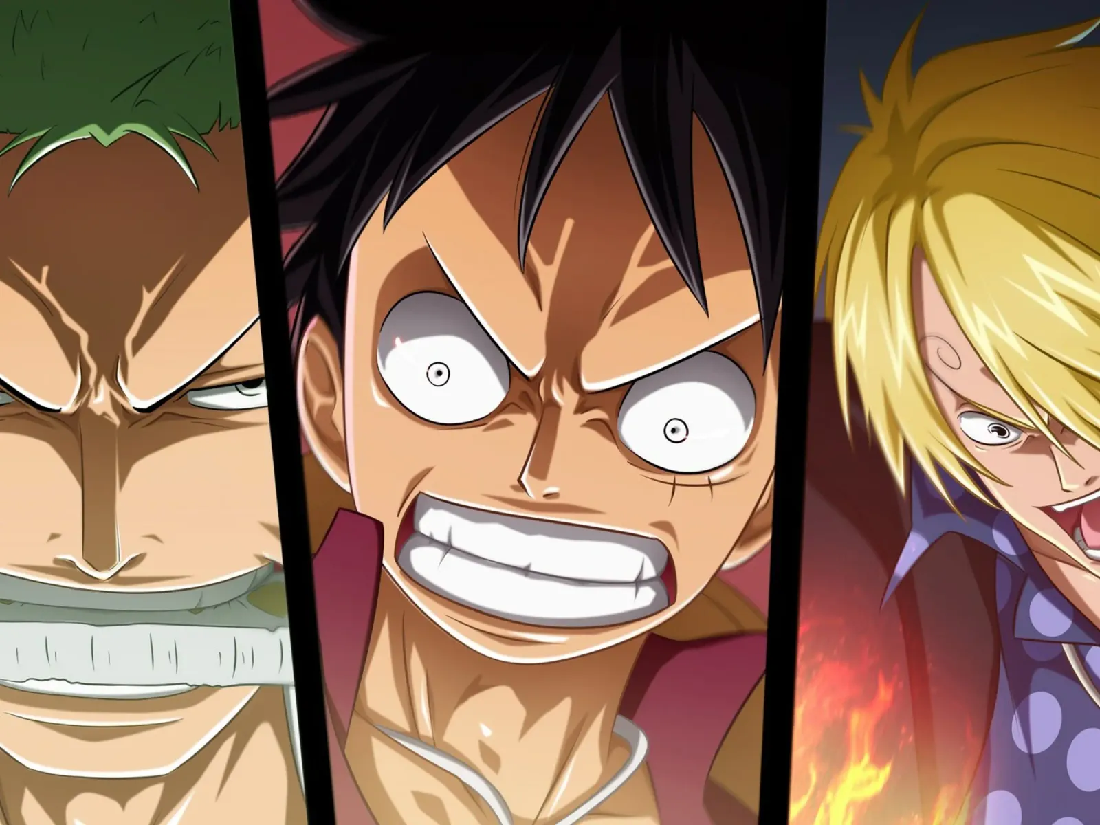 Zoro Luffy and Sanji One Piece alluminio dibond da Musadad Shop