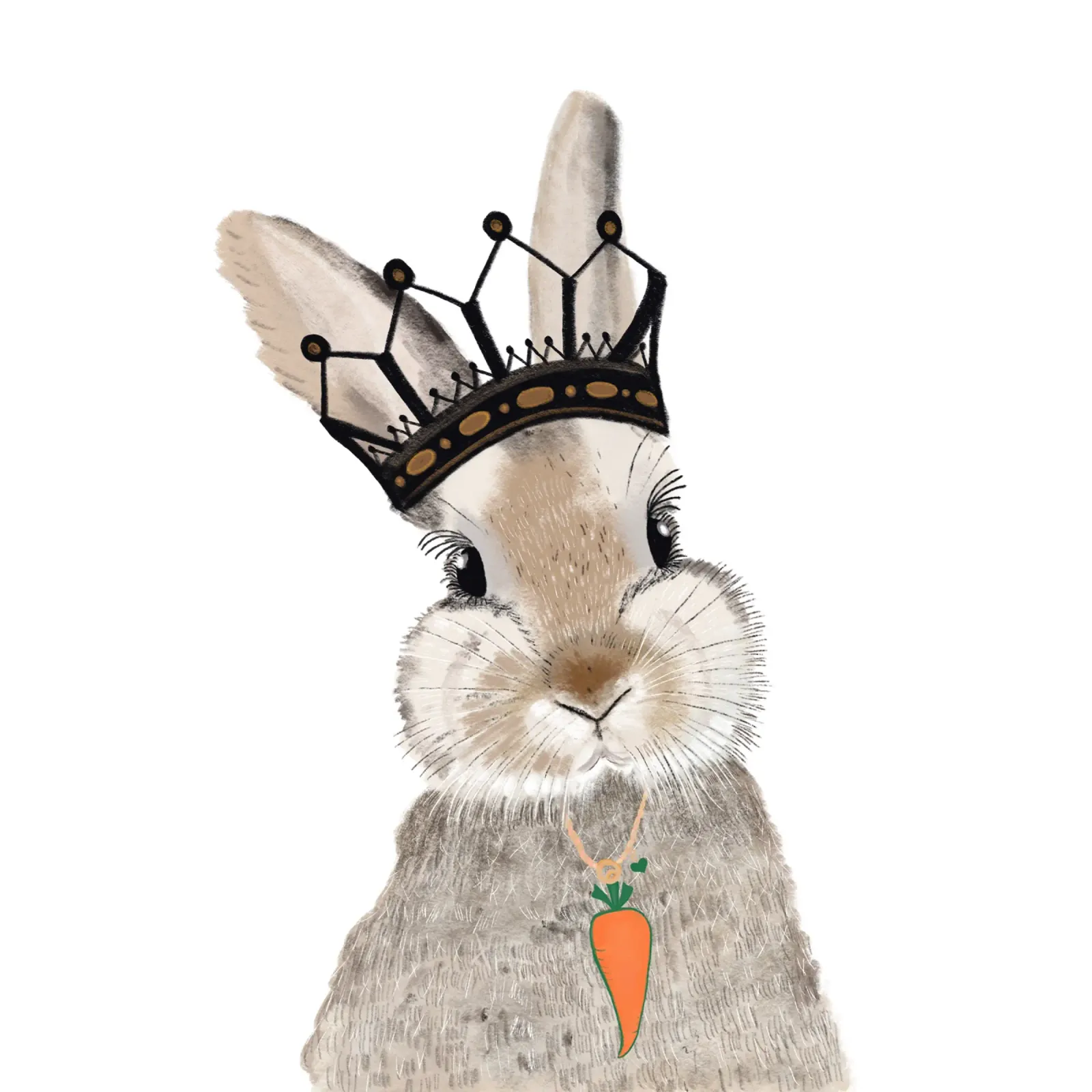 The King of carrot Happy easter canvas by gulsengunel