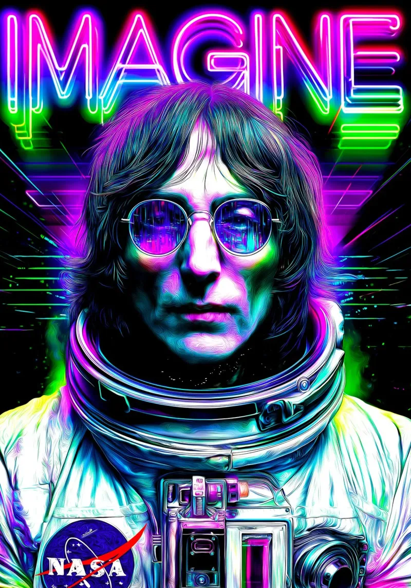 John Lennon The Beatles Imagine acrylic glass by Fleur de Lys