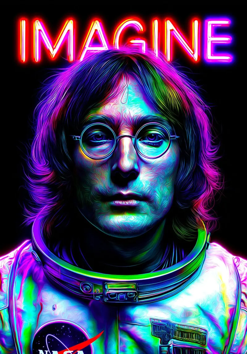 John Lennon The Beatles Imagine hahnemühle by Fleur de Lys