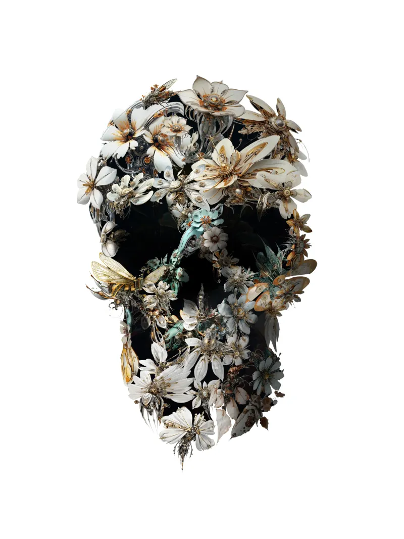 Harmony Skull pellicola backlit da Ali Gulec