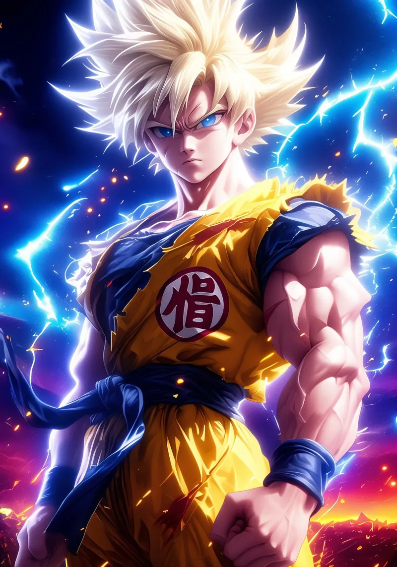 Super Saiyan Son Goku Dragon Ball DBZ acrylic glass by Fleur de Lys
