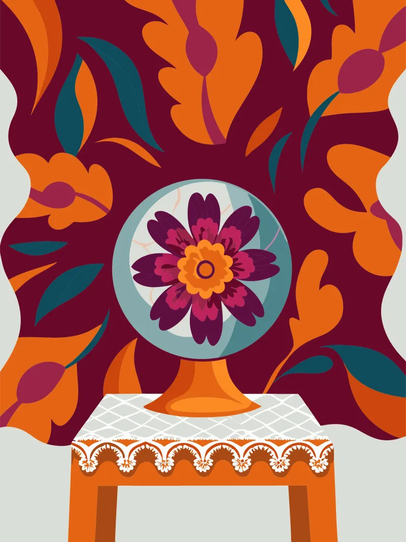 Fiore poster con telaio in legno da HAPPY SHOP