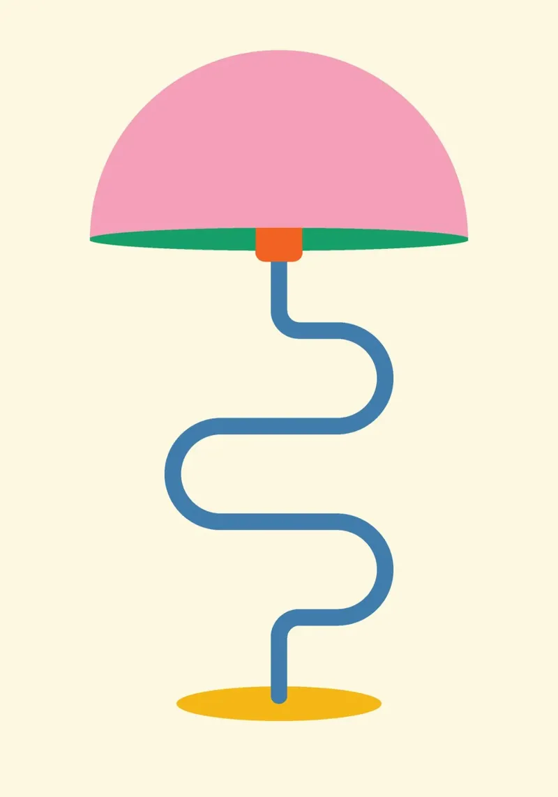 Lampada Minimalista Calma poster con telaio in plastica da galihstudio