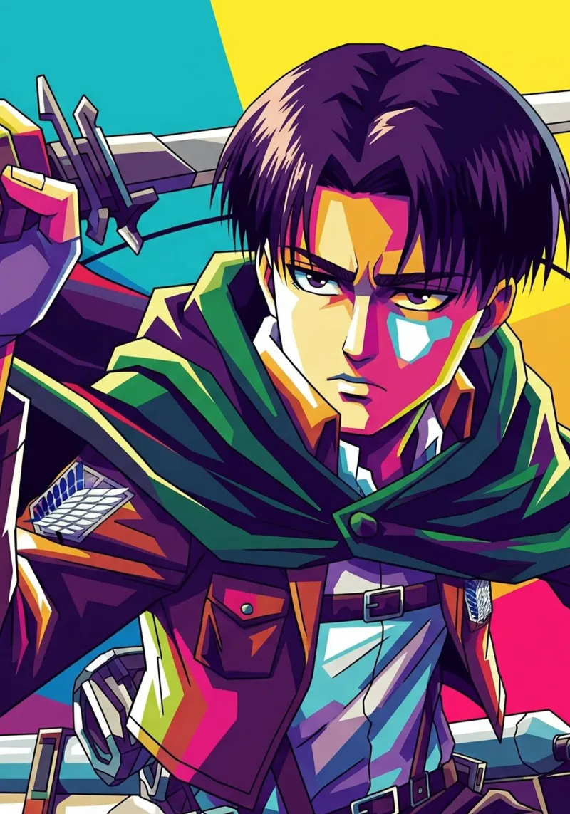 Attacco su Titano - Levi Ackerman (2) carta hahnemühle da Hantamrata