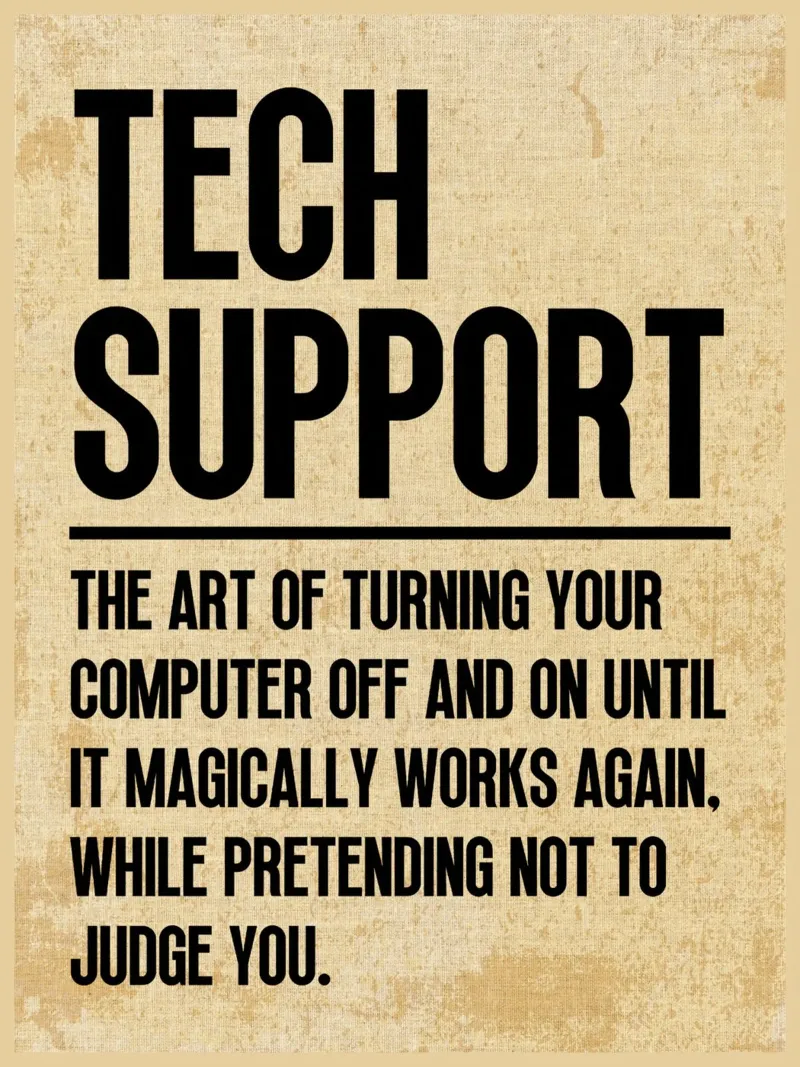 Tech Support Funny Definition canvas by Ashley Studio