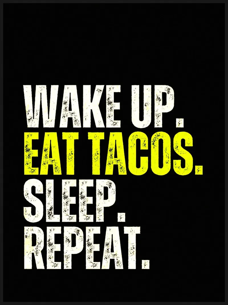 Taco Lifestyle Zitat Hahnemühle von Ashley Studio