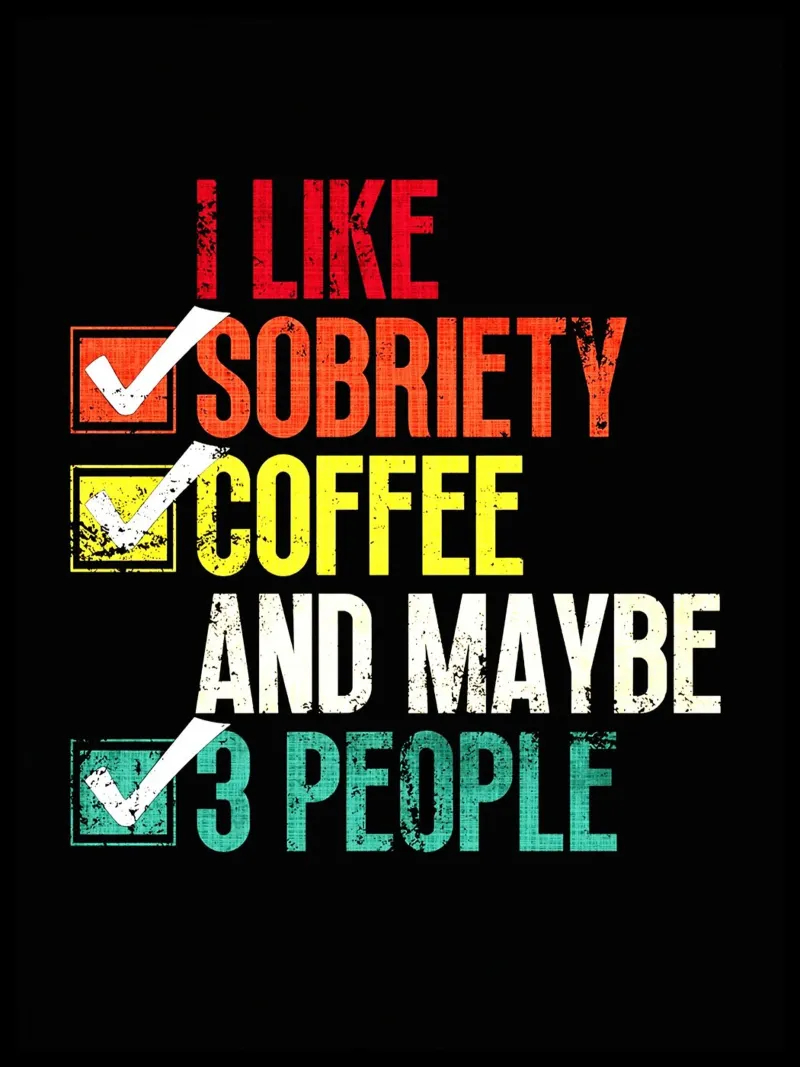 Mi piace la sobrietà, il caffè e forse 3 persone poster da Nucci Studio