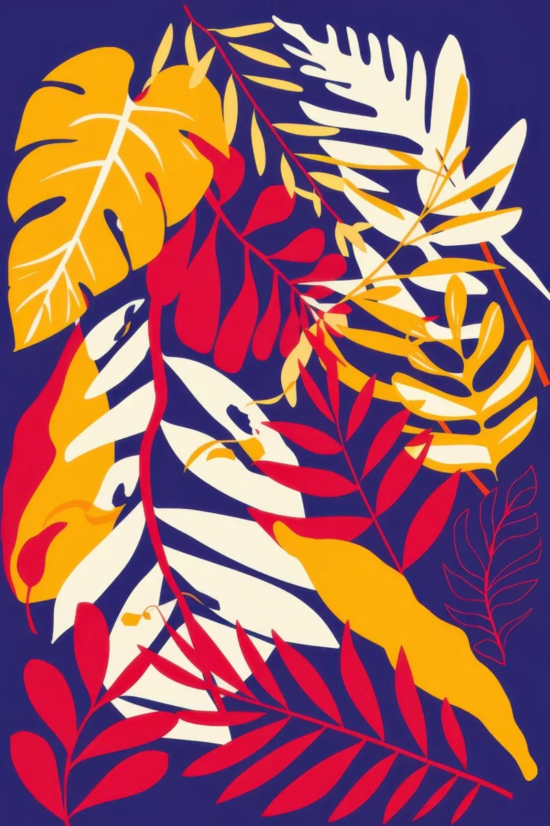 Foglia cromatica a scoppio poster da Obs Canvas