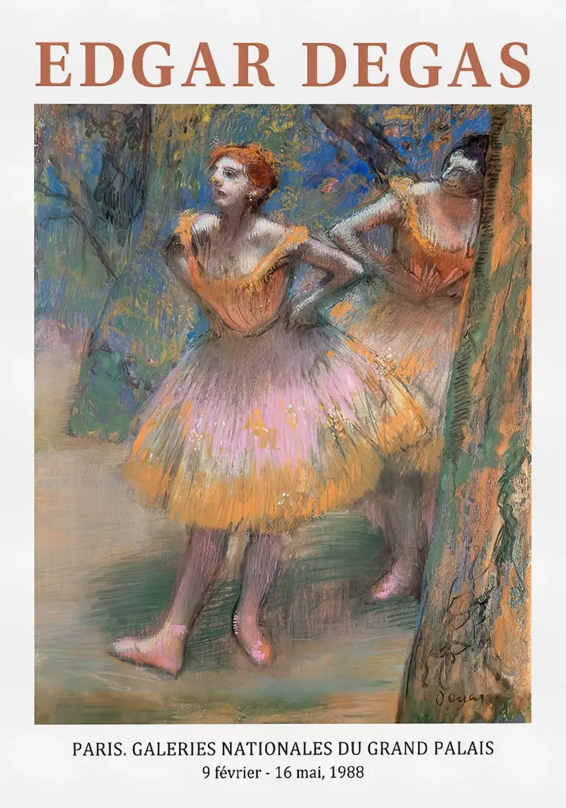 Edgar Degas - Due ballerine dipinto alluminio dibond da Alfieson