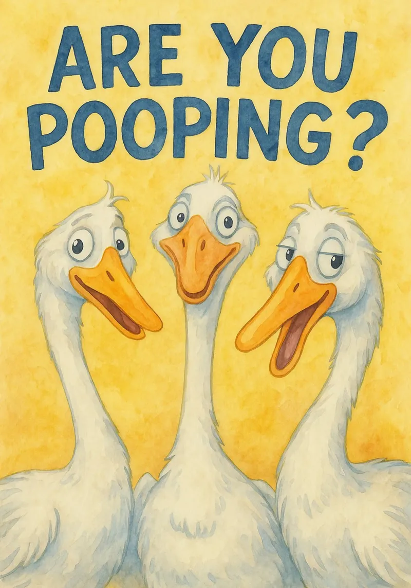 are you pooping duck art drawing canvas with Floater frame by pasadenan