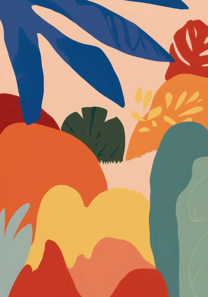 Forme astratte del paesaggio poster da Irish Strokes