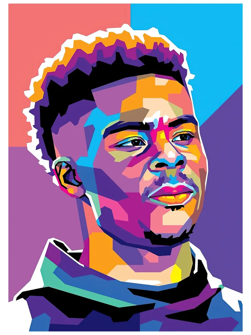 Bukayo Saka Handsome hahnemühle by Gust Sporer FOTBALL