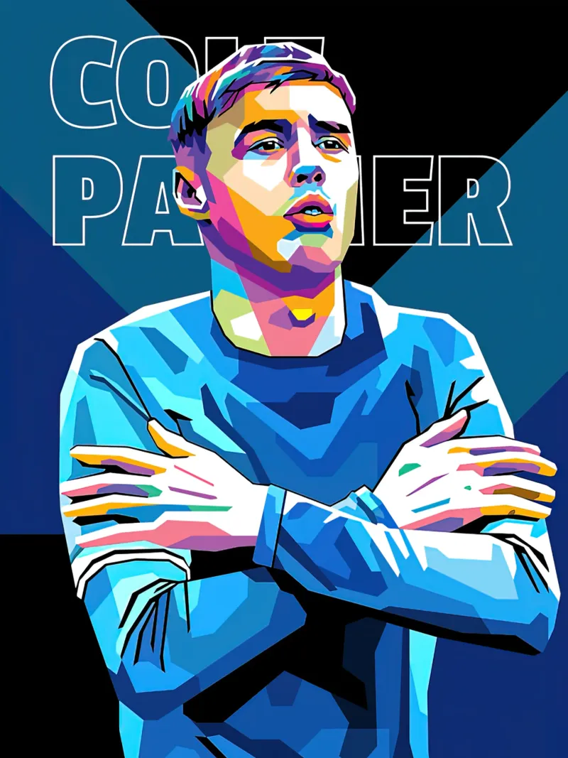 Cole Palmer in Hahnemühle von Gust Sporer FOTBALL