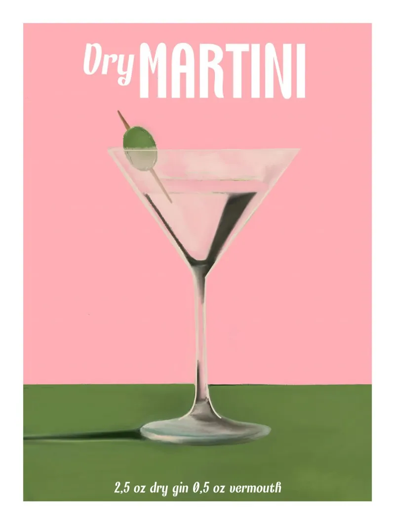 Cocktail Martini Dry pellicola backlit da cafelab