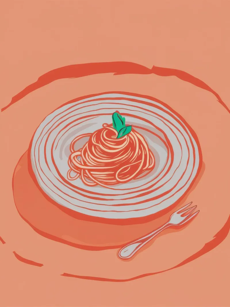 Vortice di pasta minimalista poster da Luna Aura