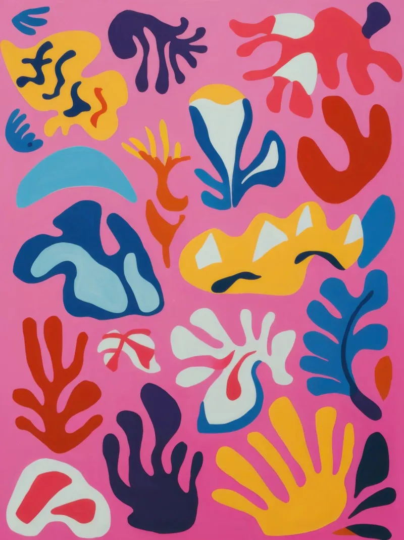 Speelse Vorm Carnaval canvas met Baklijst van Luna Aura
