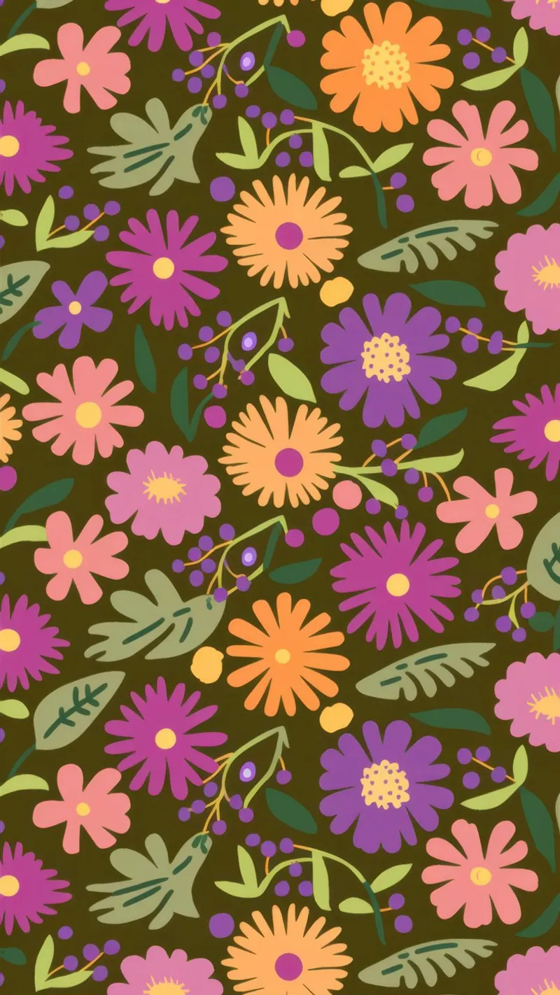 Fioritura del giardino di mezzanotte poster con telaio in alluminio da Thistle Bloom
