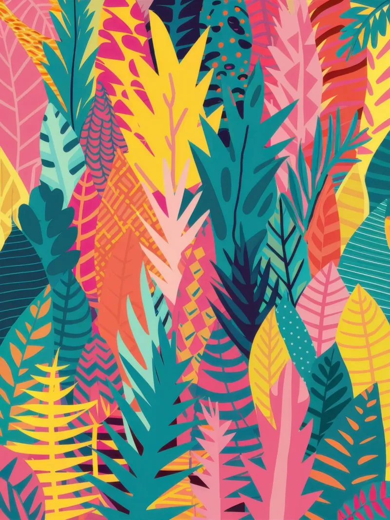 Vivid Tropic Pattern canvas by Obs Canvas