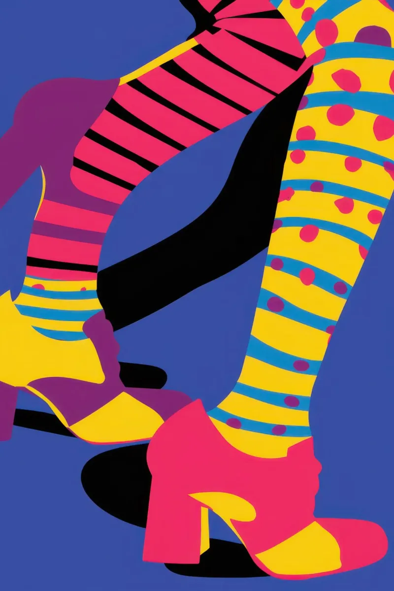 Gambe a righe divertenti poster da Thistle Bloom