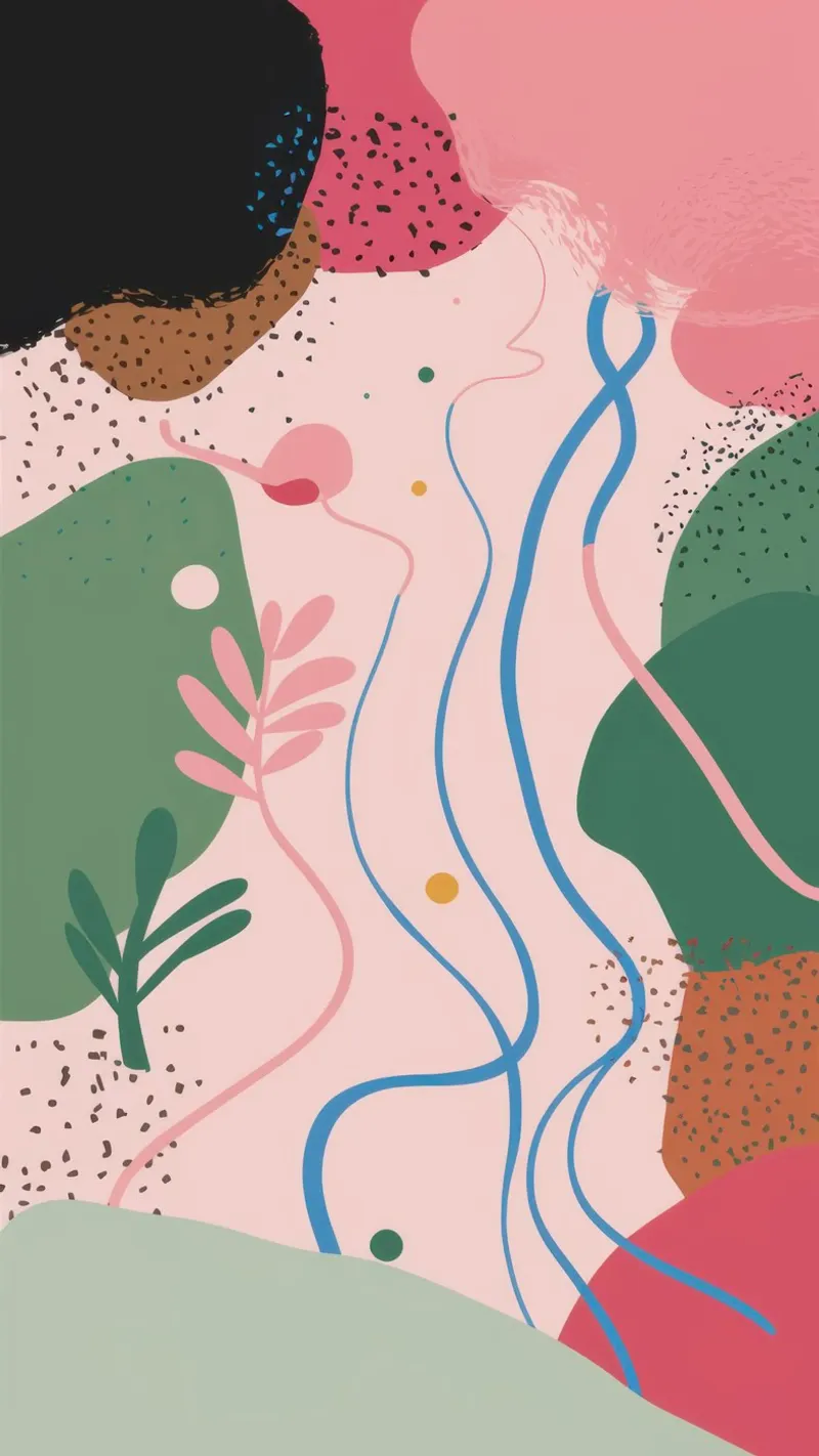 Zachte abstracte vormen canvas van Thistle Bloom