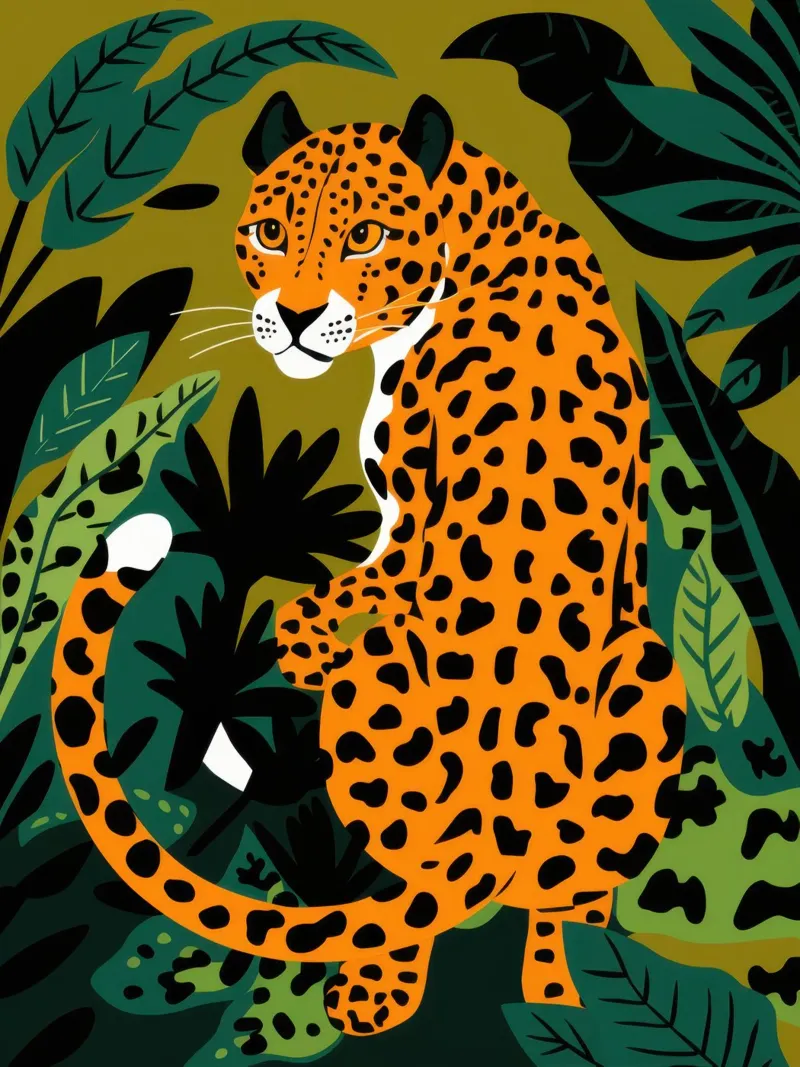 Leopard in the Shadows hahnemühle by Thistle Bloom