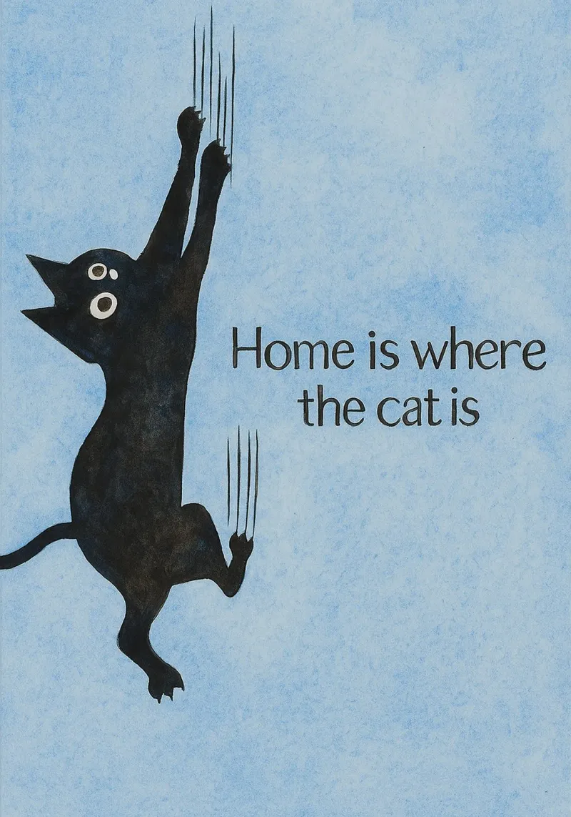 com'è il disegno artistico di where the cat is poster da pasadenan