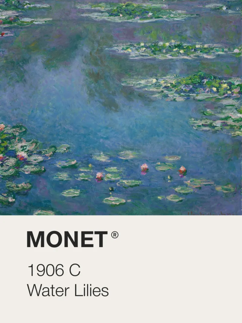 Monet Pantone pellicola backlit da Vintagrafica
