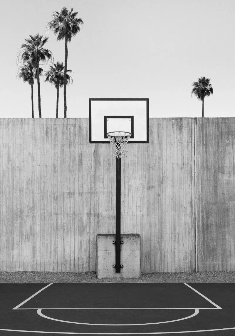 basketball BW canvas by Amber Hughes
