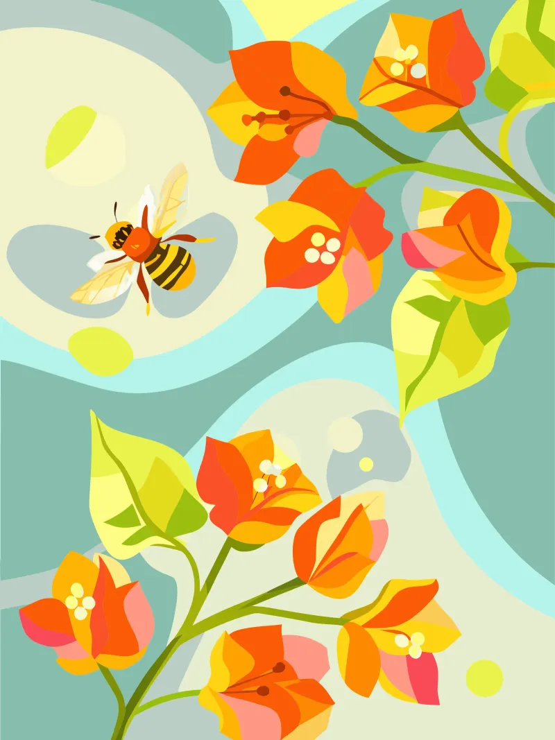 Bougenville flowers alu-dibond by HAPPY SHOP