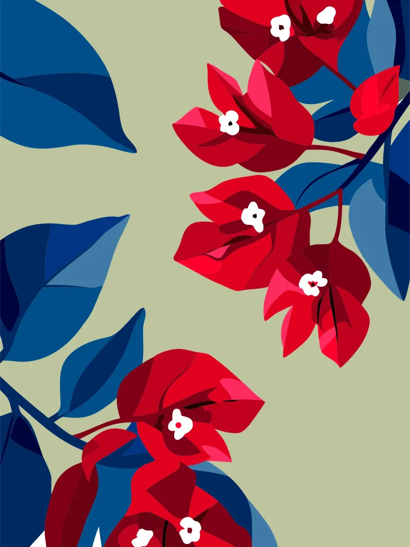 Bougenville-Blumen Acryl-Glas von HAPPY SHOP