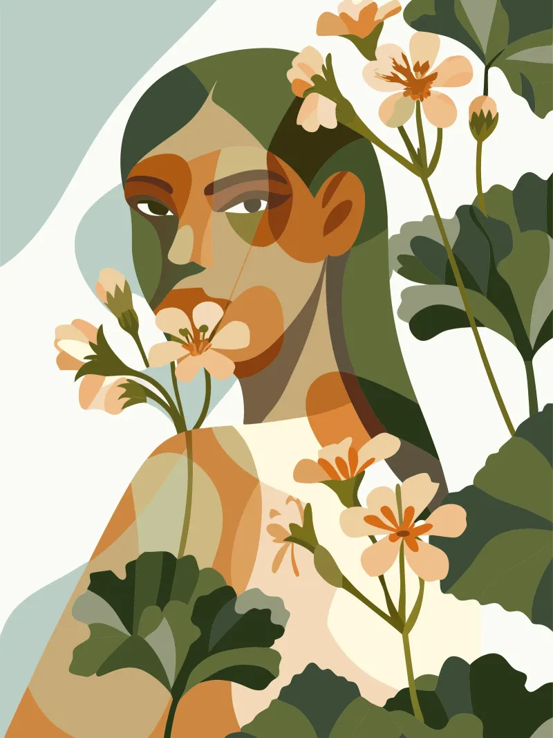 Geranium Flower hahnemühle by HAPPY SHOP