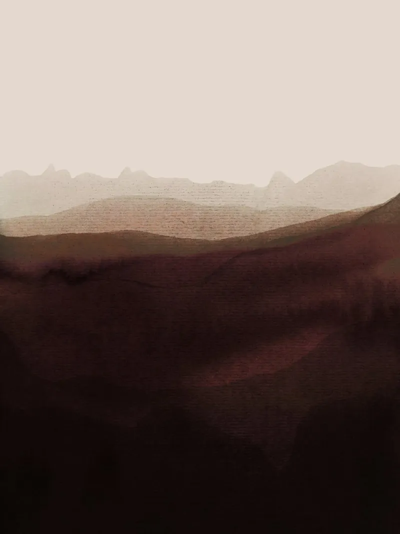 mountain horizon 3-1 Acryl-Glas von IRIS LEHNHARDT FINE ART