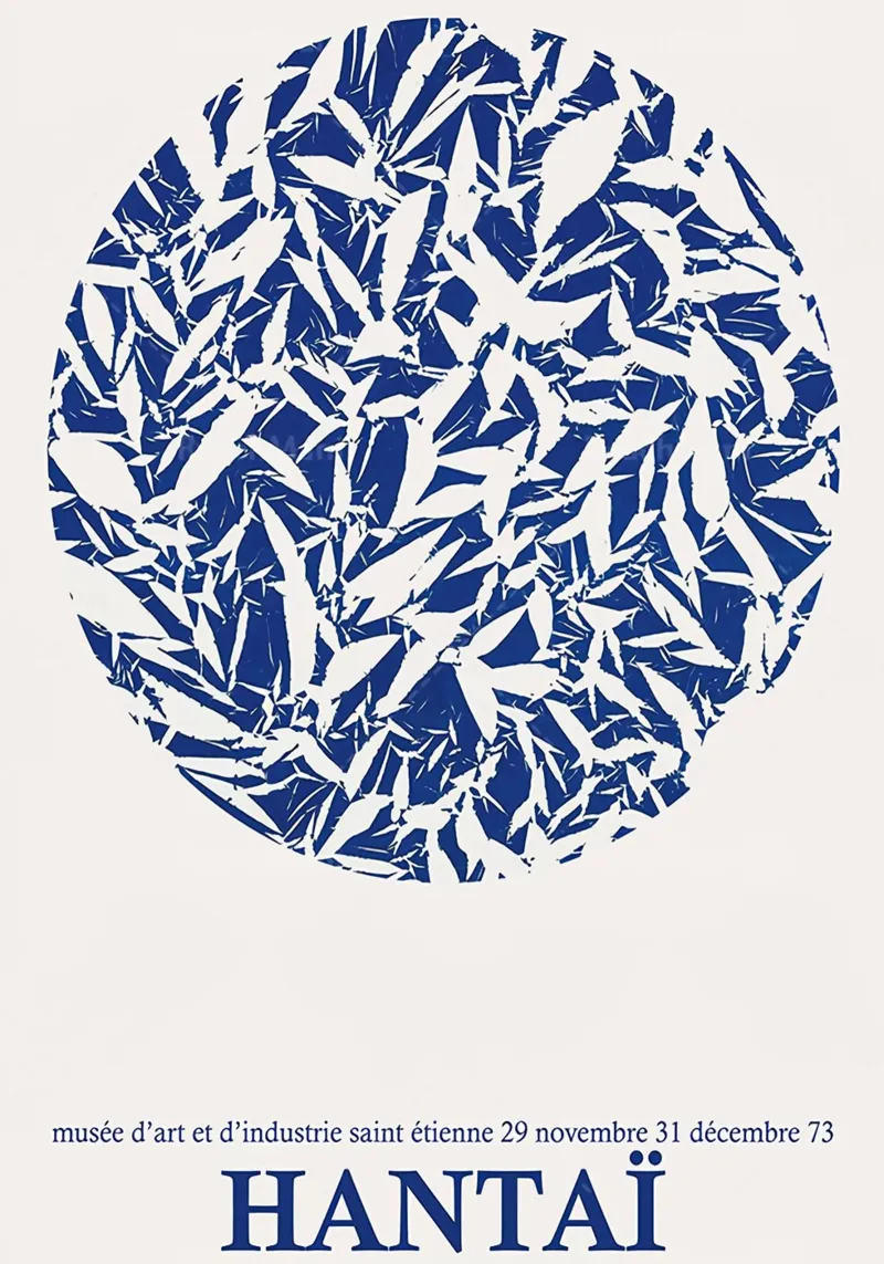 Circolo di studio Simon Hantai poster con telaio in alluminio da Lonnieprints