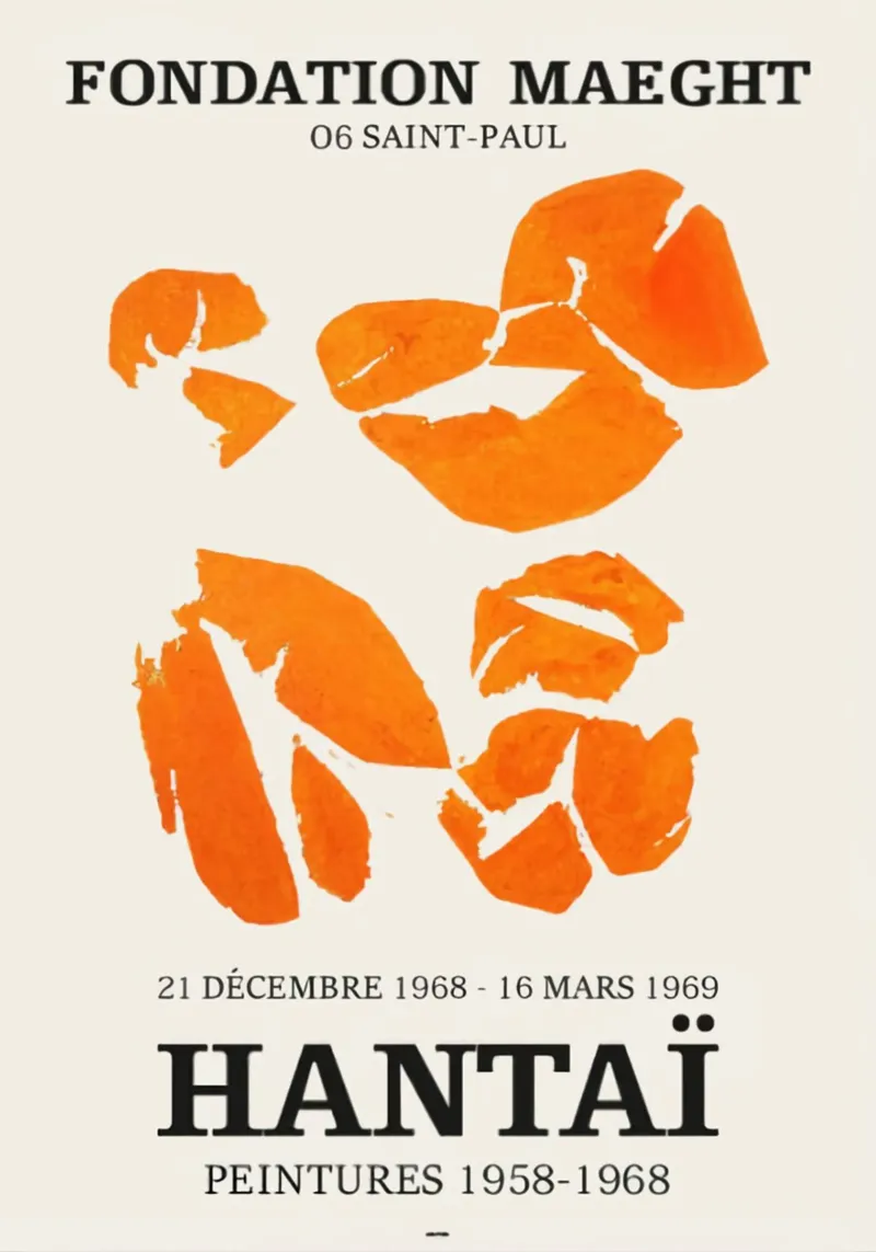 Mostra arancione di Simon Hantai tela con Cornice a cassetta da Lonnieprints