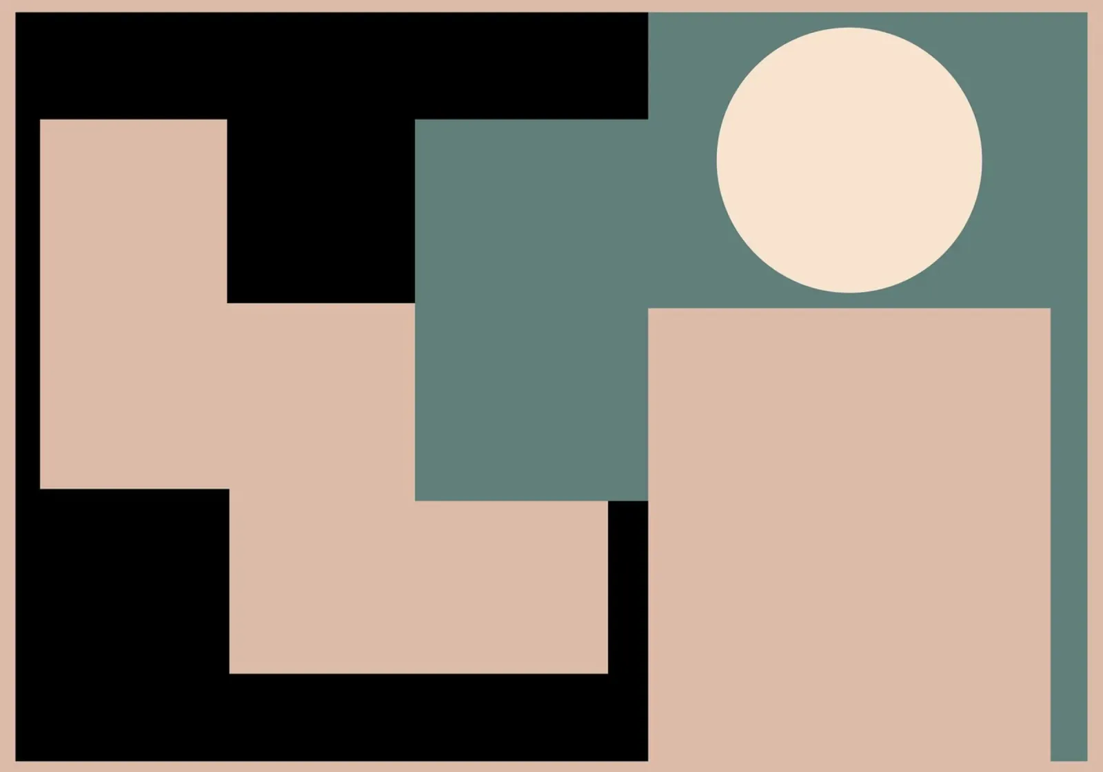 Armonia geometrica moderna 02 poster da KHouse Studio