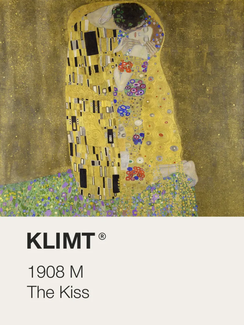 Klimt Pantone poster con telaio in legno da Vintagrafica