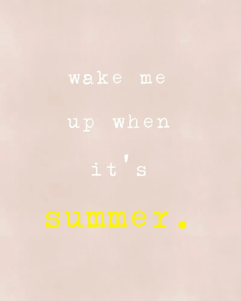 wake me up when it's summer poster da datemyart