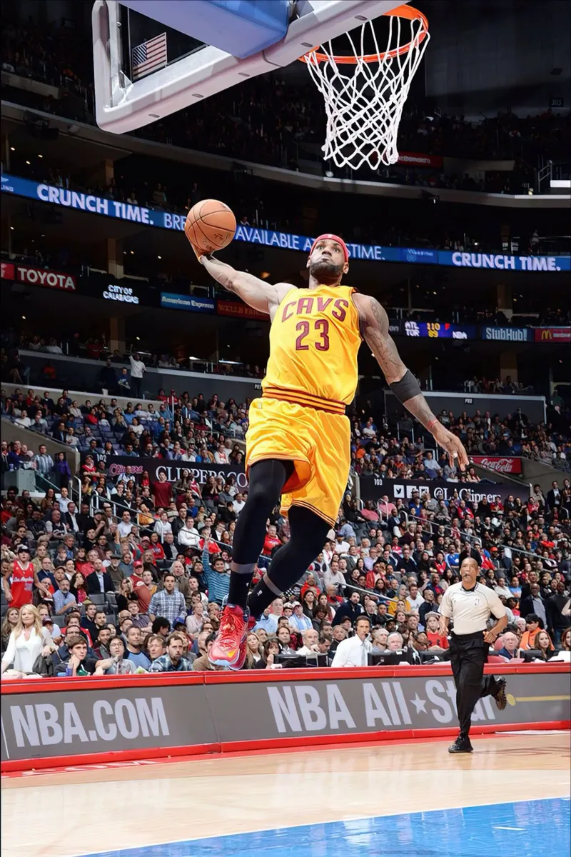 LeBron si lancia in una schiacciata alluminio dibond da willtahuyshop