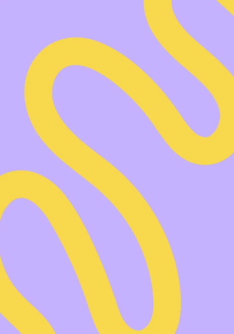 Wavy Yellow Line Pattern on Soft Lavender Background hahnemühle by The Art Club