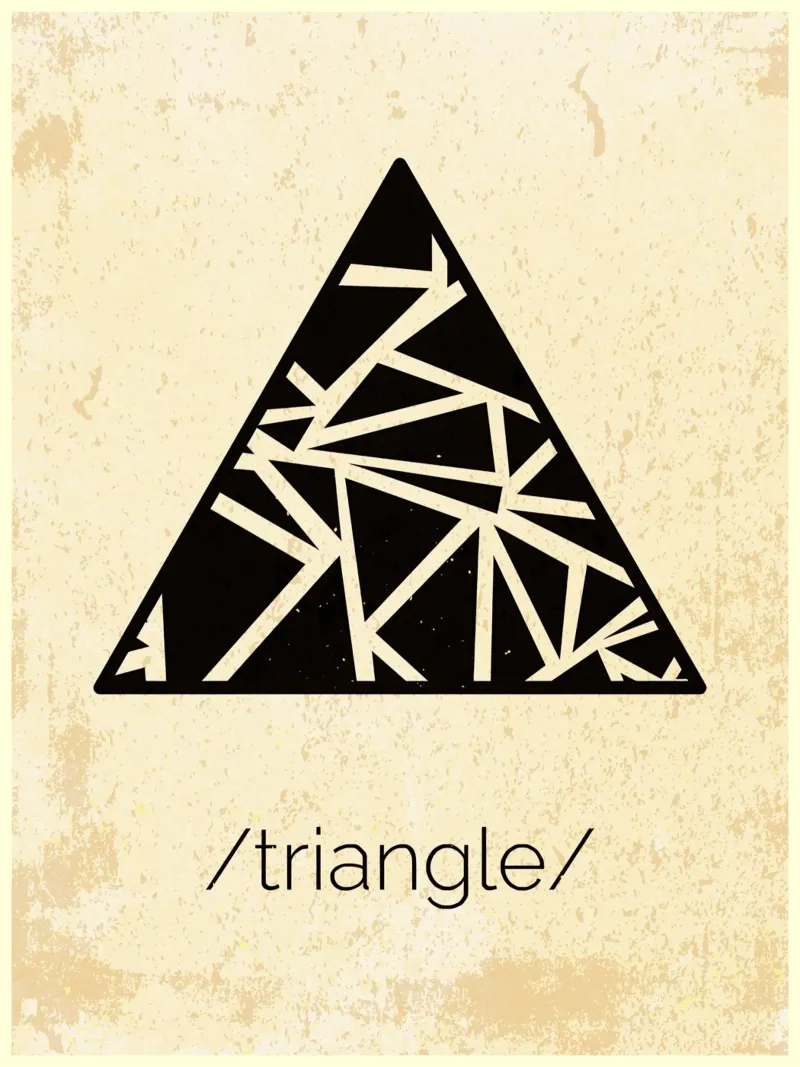 Triangolo bianco e nero alluminio dibond da Edson Studio