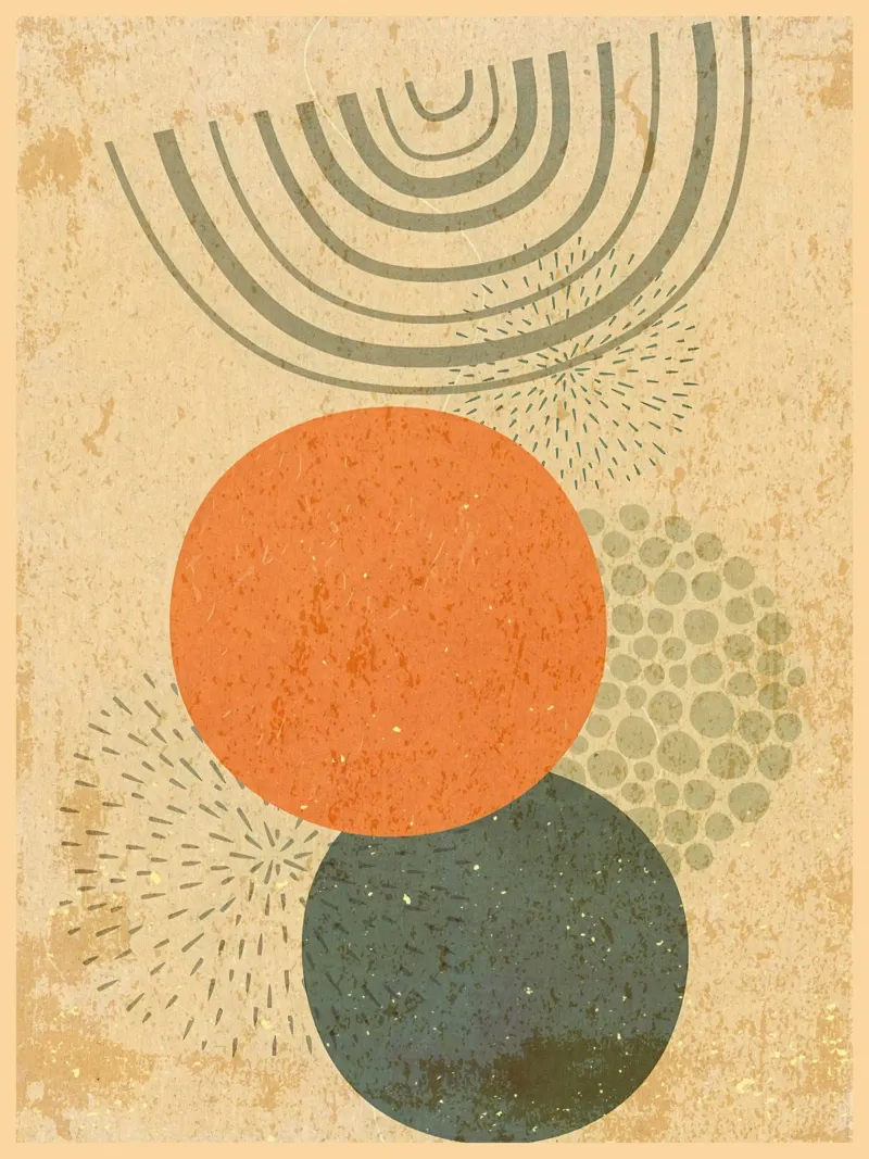 Boho regenboog abstracte kunst canvas van Edson Studio