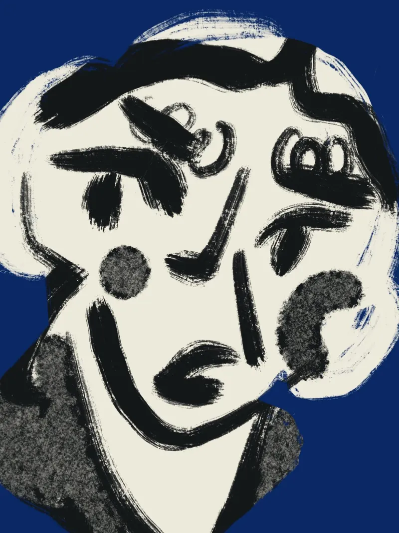 Ritratto olandese 05 poster con telaio in plastica da Little Dean