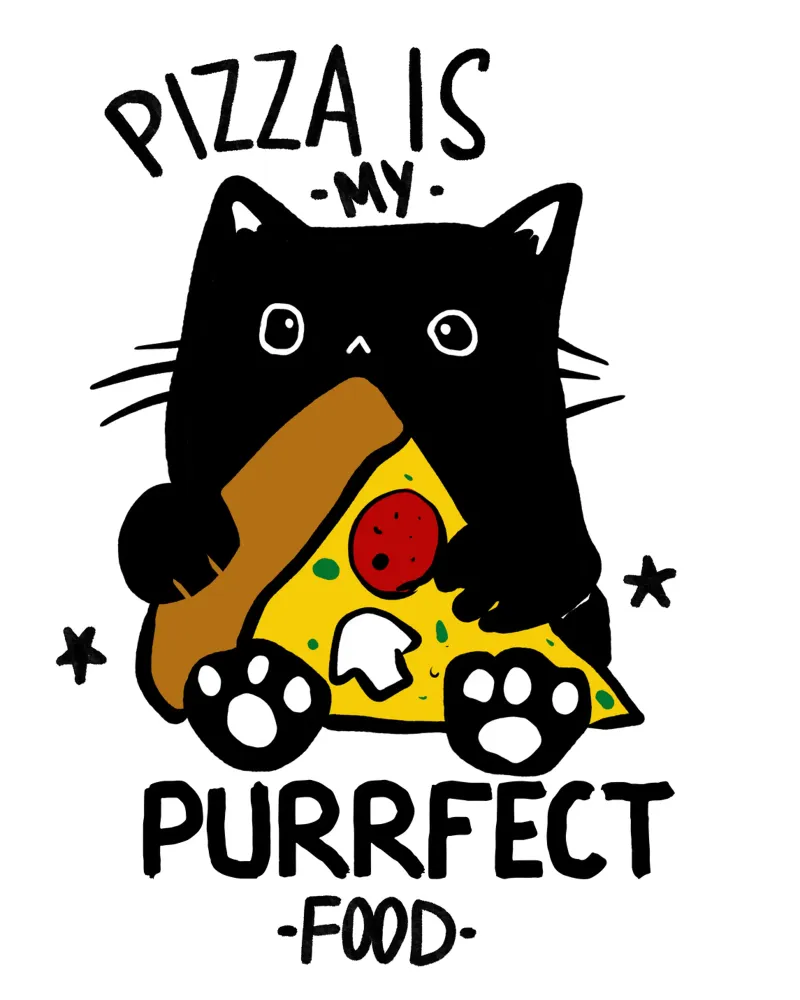 Pizza is my purrfect food pellicola backlit da edsonramosart