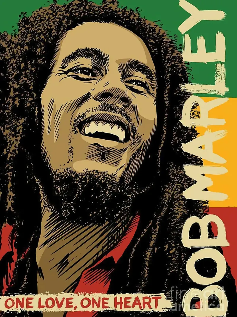 Un amore un cuore - Bob Marley carta hahnemühle da MULTIMEDIA ARTWORK