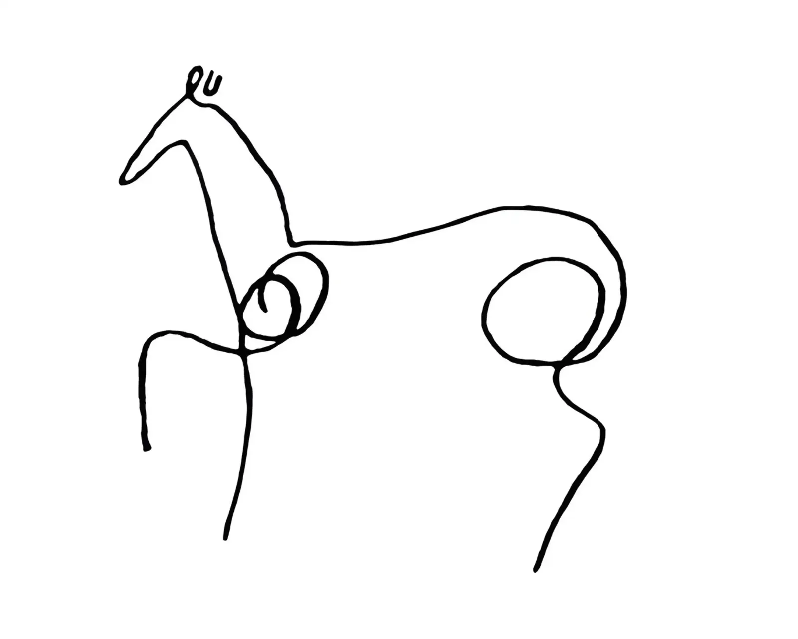 Pablo Picasso Horse Sketch pellicola backlit da AppleAlone